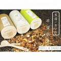 Recycled power food paper tube cardboard container with wood lid for tea oatmeal nut dry fruits